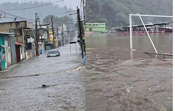 Lluvias causan inundaciones en varios sectores de Guatemala.