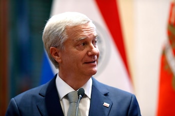 El presidente de Chile José Antonio Kast habla el miércoles en Asunción (Paraguay) (EFE/ Juan Pablo Pino)