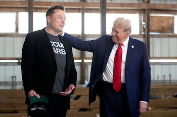 Elon Musk, CEO de Tesla y SpaceX, en un acto de campaña de Donald Trump el 5 de octubre de 2024 en Pensilvania (AP Foto/Alex Brandon, archivo)