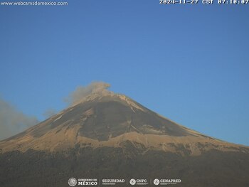 Monitoreo diario del Popocatépetl (Cenapred)