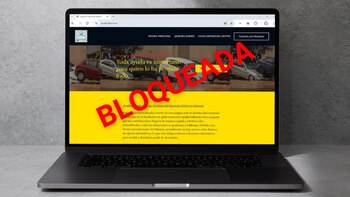 Web bloqueada por el Gobierno.