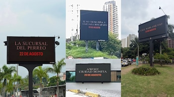 Vallas publicitarias en Bucaramanga y Cali, con frases asociadas al cantante, han intensificado los rumores sobre sus próximas presentaciones - crédito @musictrendscol/ X