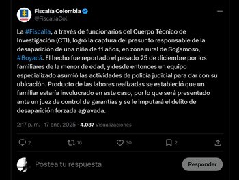 El ente investigador confirmó que