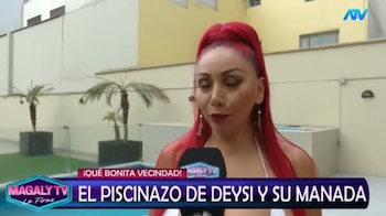 Deysi Araujo desafía a sus vecinos tras ganar juicio y organiza celebración en las áreas comunes. Captura: Magaly TV La Firme.