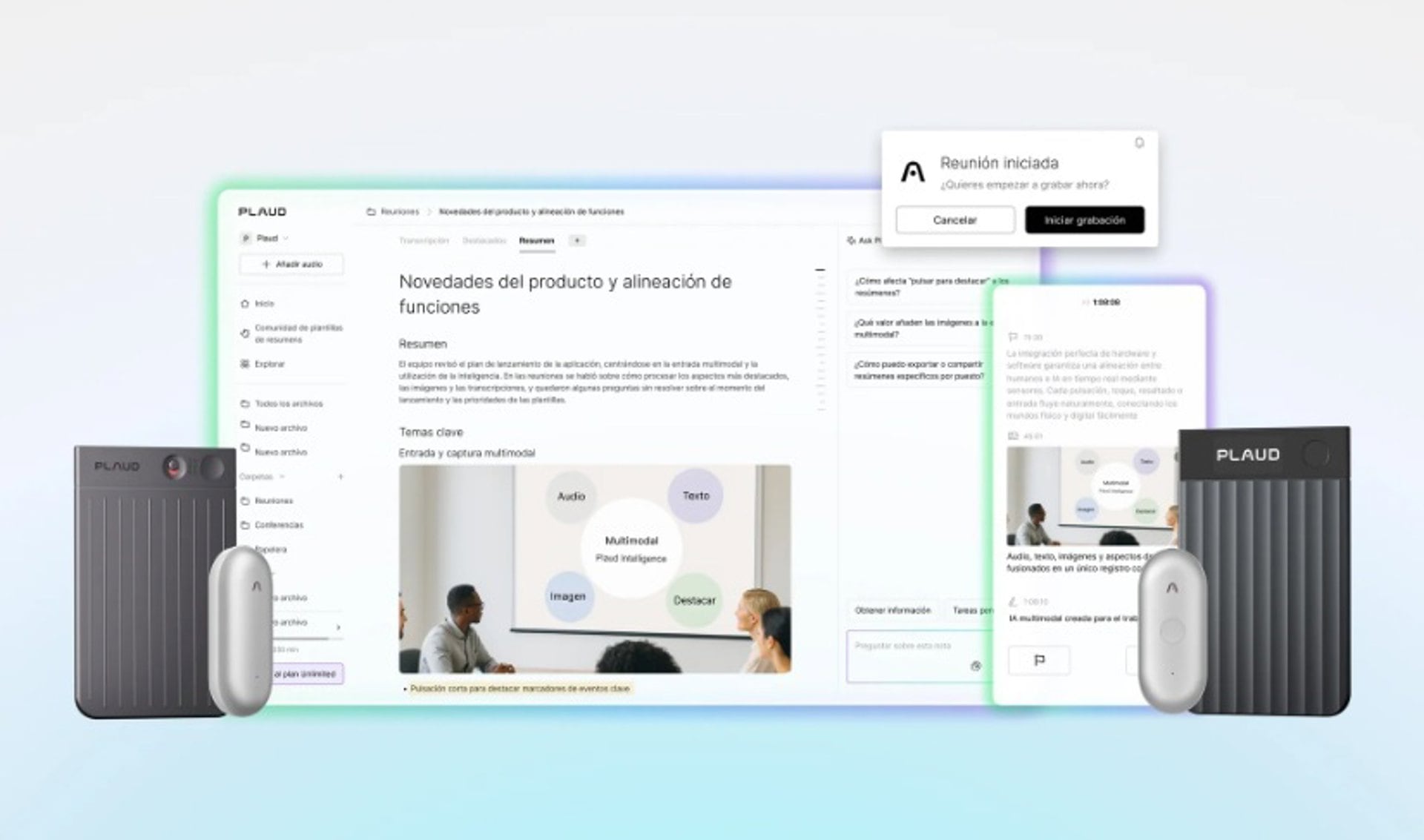 Plaud presenta Plaud NotePin S y Plaud Desktop, dos soluciones para grabar reuniones con IA en persona y online