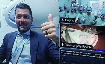 El médico se encontraba en Francia y su paciente en China. (Fundació Puigvert)