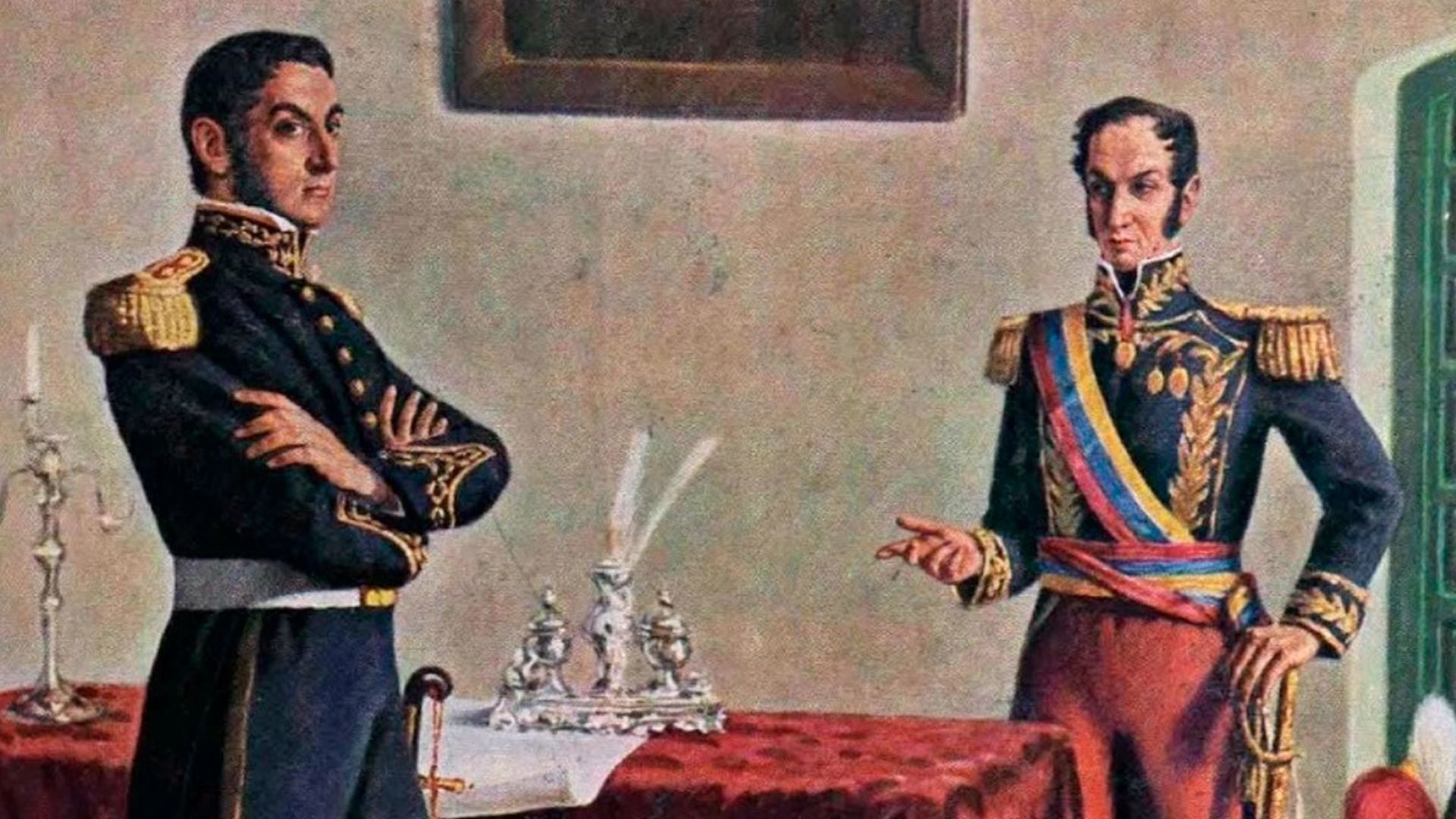 Los libertadores Simón Bolívar y José de San Martín se encontraron en Guayaquil para planificar la estrategia final de la independencia sudamericana. (Pablo Ducros Hicken)