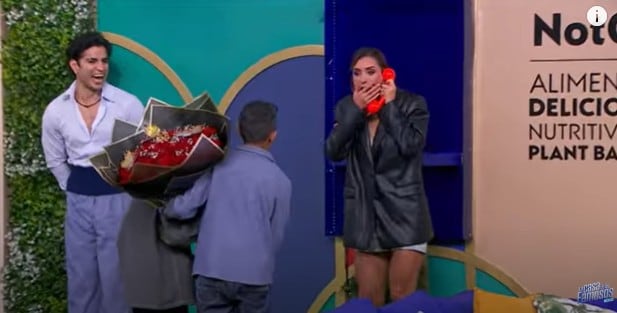 Los hijos de la actriz entraron de sorpresa a la casa. (Captura de pantalla YouTube La Casa de los Famosos México)