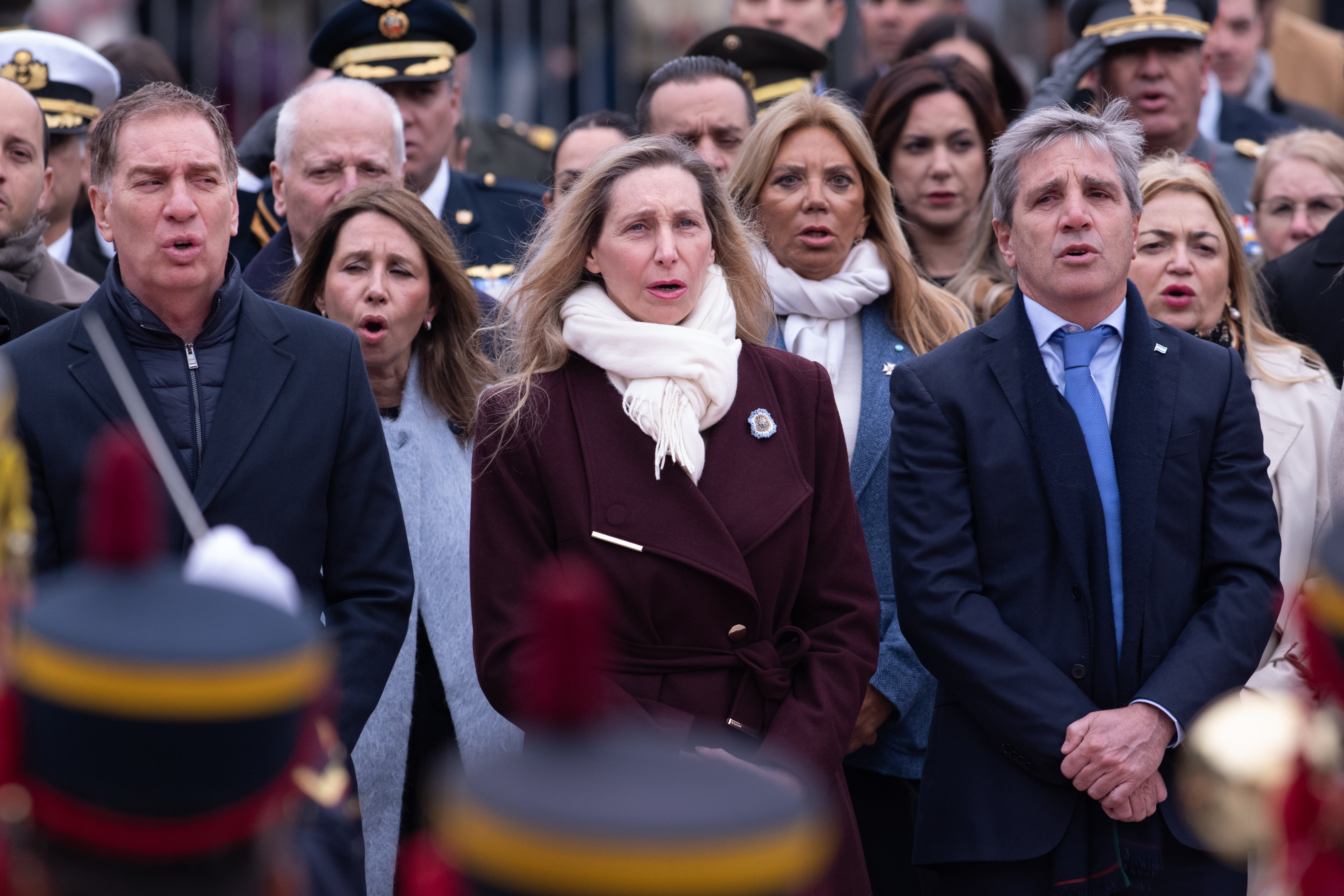 Parte del Gabinete en el acto por el 176° aniversario del paso a la inmortalidad del General San Martín
