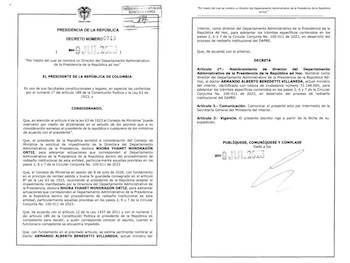 Decreto 0743 de 2026 del Dapre