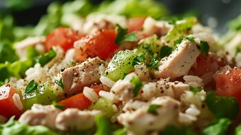 Ensalada fresca de pollo en