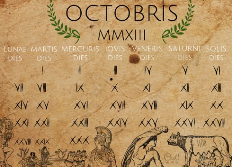 En el calendario romano los nombres de los días de la semana condensan astronomía antigua y mitología