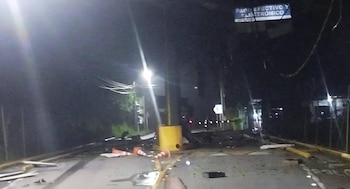 La detonación dejó completamente destruida