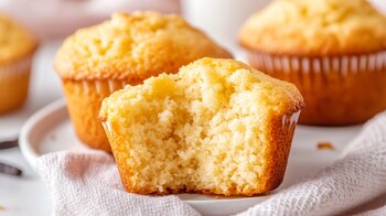 Delicados panquecitos de vainilla recién