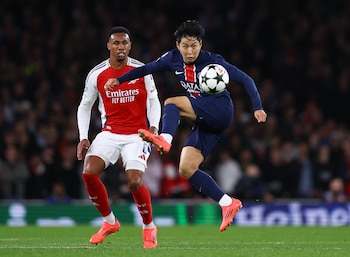 Kang-In Lee en un partido de Champions contra el Arsenal. (REUTERS/Hannah Mckay)