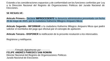 ROP del JNE rechaza anular