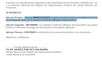 ROP del JNE rechaza anular