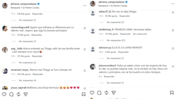 Usuarios en Instagram defienden a Adriana Campos Salazar y piden no responsabilizarla por las acciones de su hermana, mientras otros la critican por el ‘ampay’.