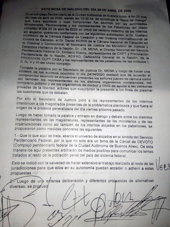 título acta presos de devoto