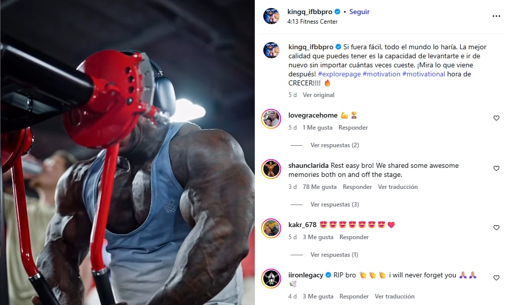El último posteo en su cuenta de Instagram