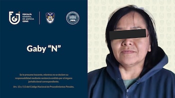 Detienen a Gaby "N". (Fiscalía)