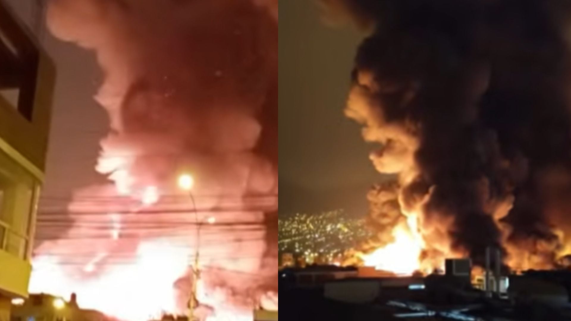 Incendio en Los Olivos: voraz fuego consume planta de productos químicos