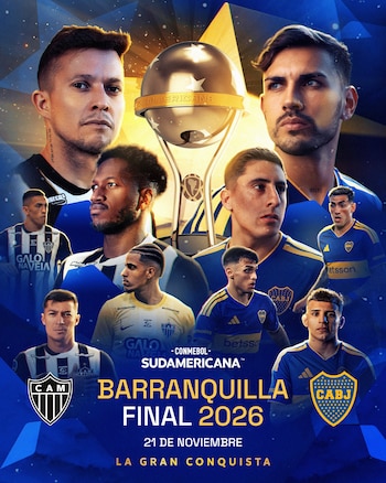 Boca y Mineiro jugarán la final de la Copa Sudamericana en Barranquilla - crédito Conmebol