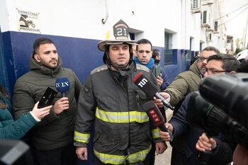 Damián Díaz, jefe de Bomberos