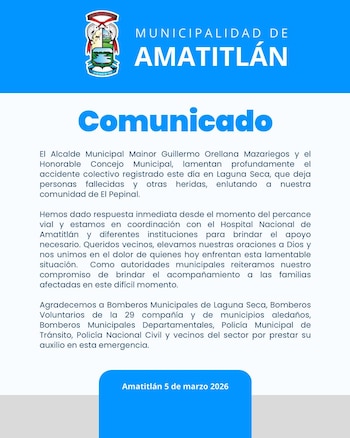 Comunicado oficial de la Alcaldía