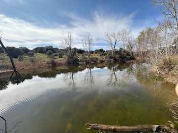 Una de las pequeñas lagunas que hay en la finca de El Garzo