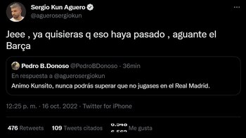 La respuesta del Kun Agüero