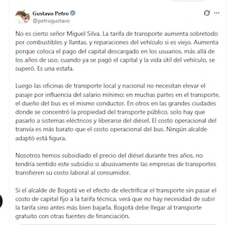 El presidente Gustavo Petro explicó