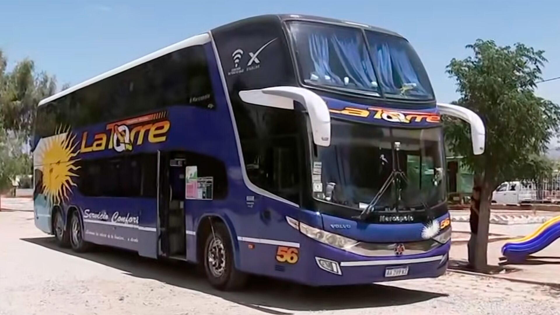 El micro en el que viajaban las víctimas