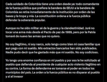 Gustavo Petro - crédito @petrogustavo/X