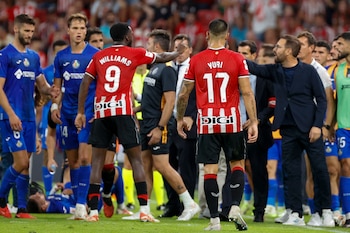 José Bordalás e Iñaki Williams,