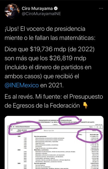 Murayama compartió los documentos que