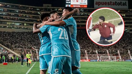 Jean Ferrari y su polémico gesto contra integrante de Sporting Cristal tras gol de Universitario en el Estadio Monumental 