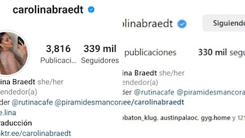 Carolina Braedt pierde seguidores en