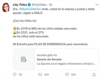 Junto a su mensaje, la