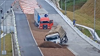 Camiones haciendo uso de la