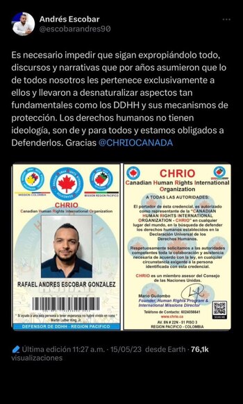 Trino de Andrés Escobar como