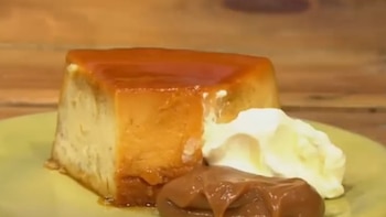 "El flan de banana es