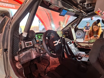 El interior del vehículo con