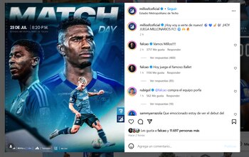 Post en el que Radamel