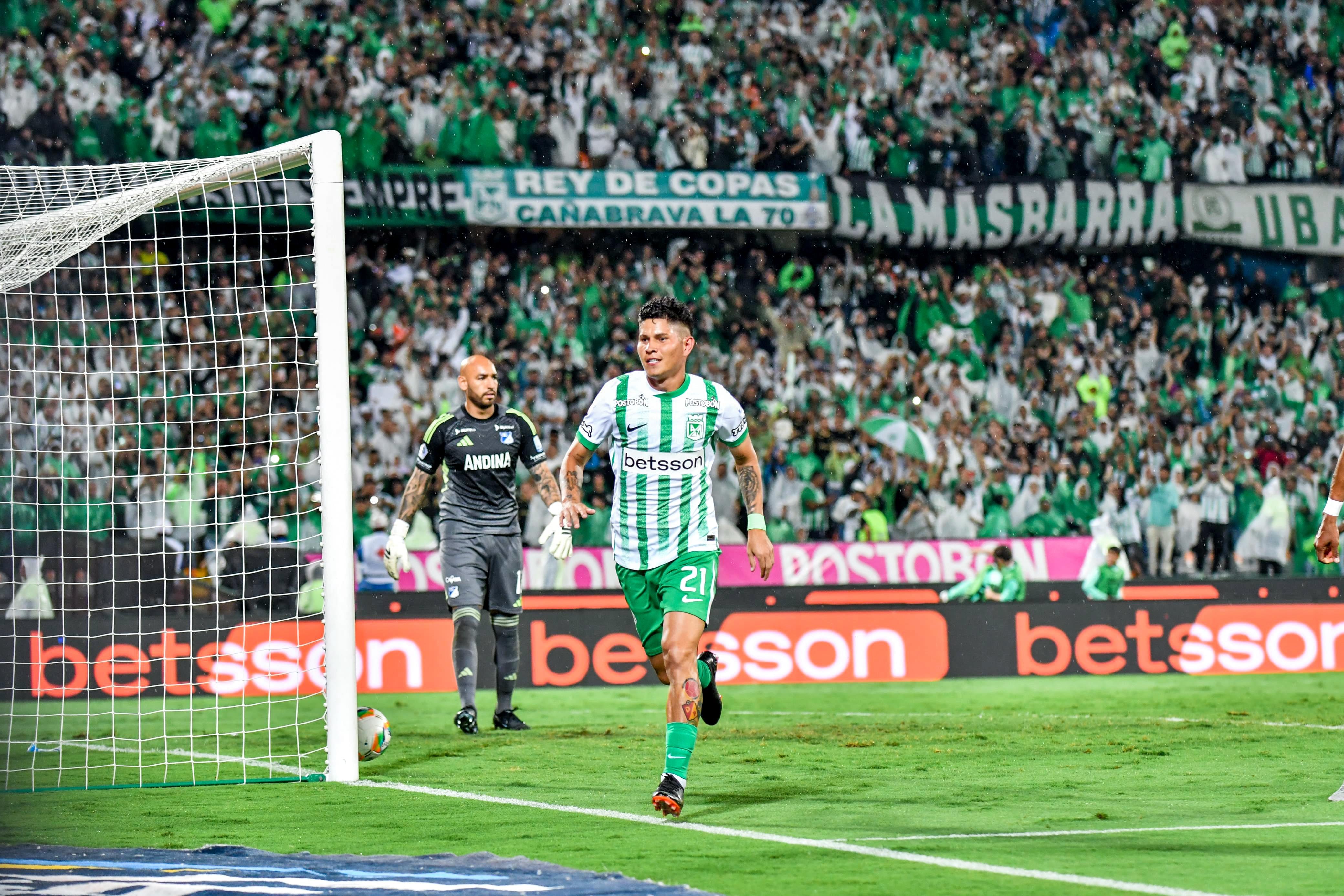 Jorman Campuzano marcó su primer gol con Atlético Nacional en 115 partidos con el verde antioqueño - crédito Colprensa