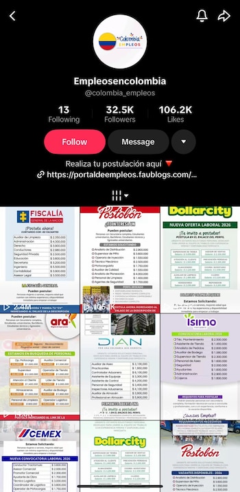 Cuenta de TikTok señalada por