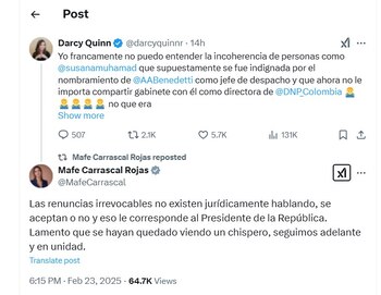 Mafe Carrascal le contesta a