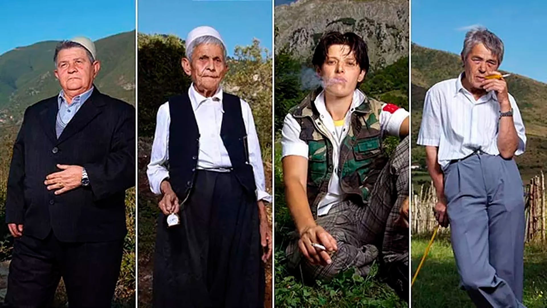 Cuatro vírgenes juramentadas de Albania posan para el fotógrafo Jill Peters que narró sus historias en imágenes