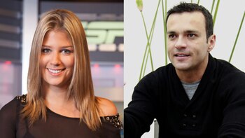 A la derecha, Andrea Guerrero,