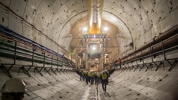 Tuneladora Panamá llega a Albrook tras excavar aproximadamente 65 metros por debajo del cauce del Canal de Panamá